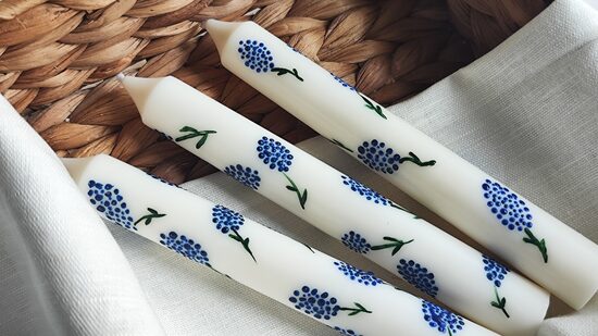 SVECE 16cm AR ZILIEM ZIEDIEM(1gab)